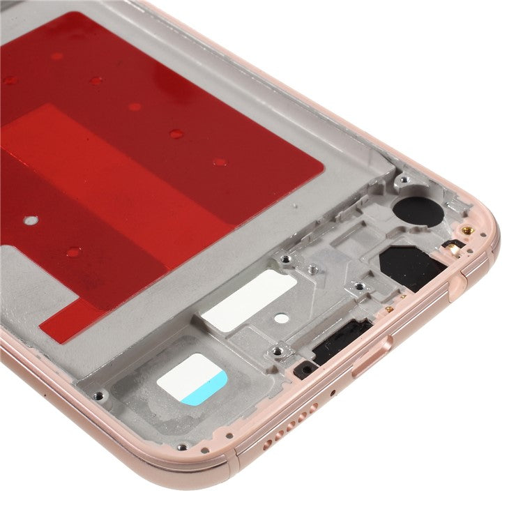 OEM Middle Plate Frame Part for Huawei P20 Lite / Nova 3e with Earpiece Mesh - Pink