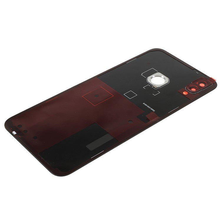 OEM for Huawei P20 Lite / Nova 3e Battery Housing Part with Adhesive Sticker + Camera Lens Ring Cover - Black