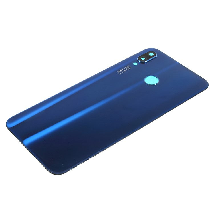OEM for Huawei P20 Lite / Nova 3e Battery Housing with Adhesive Sticker + Camera Lens Ring Cover - Blue