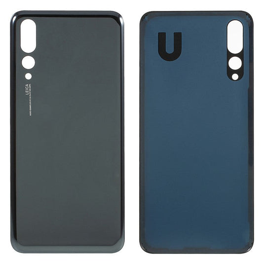 Battery Housing Cover Spare Part with Adhesive Sticker for Huawei P20 Pro - Black