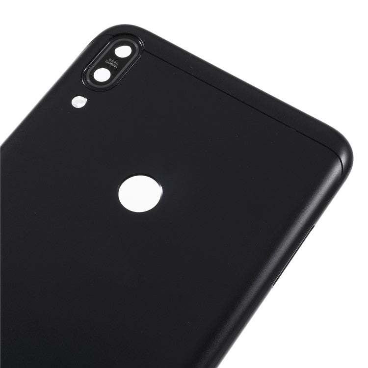 OEM Battery Housing Door Cover with Camera Glass Lens Cover for Asus Zenfone Max Pro (M1) ZB601KL - Black