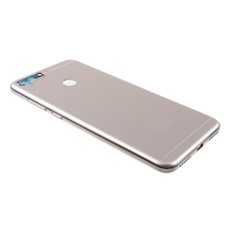 OEM Battery Housing Door Cover with Rear Camera Glass Lens Part for Huawei Honor 7A (with Fingerprint Sensor) - Gold