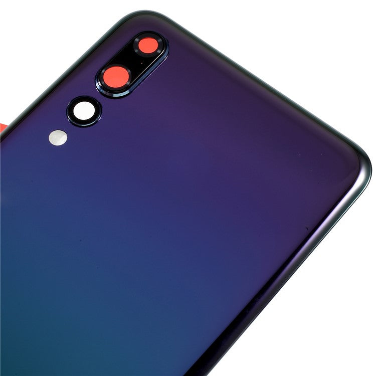 OEM Back Battery Housing for Huawei P20 Pro [with Camera Lens Ring Cover + Adhesive Sticker] - Twilight