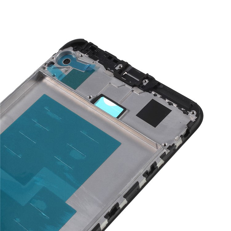 OEM Middle Plate Frame with Microphone Net for Huawei Y6 (2018) / Enjoy 8e / Honor 7A (with Fingerprint Sensor) - Black