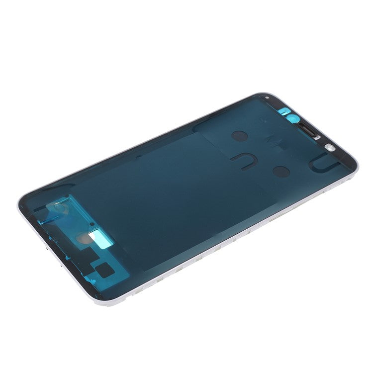 OEM Middle Plate Frame with Microphone Net for Huawei Y6 (2018) / Enjoy 8e / Honor 7A (with Fingerprint Sensor) - White