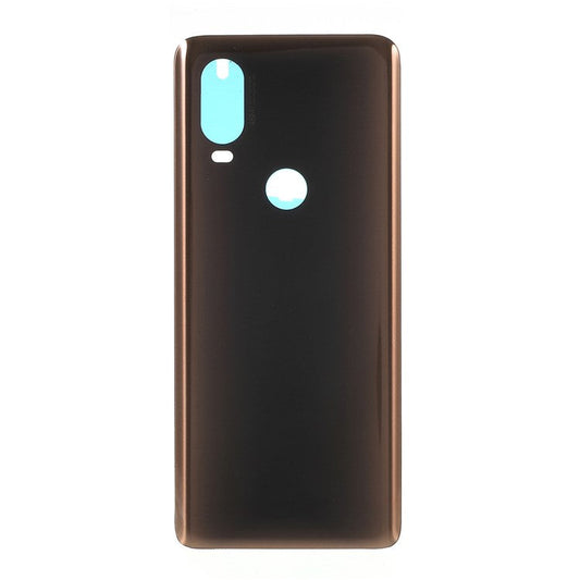 For Motorola One Vision XT1970-1 OEM Back Battery Housing Cover Part with Adhesive Sticker - Coffee