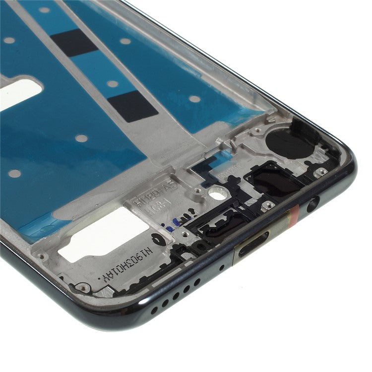 For Huawei nova 4e OEM Front Housing Frame + Earpiece Mesh Replacement Part - Black