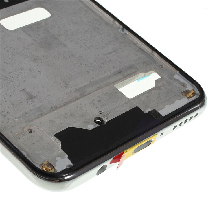 For Huawei nova 4e OEM Front Housing Frame + Earpiece Mesh Replacement Part - White