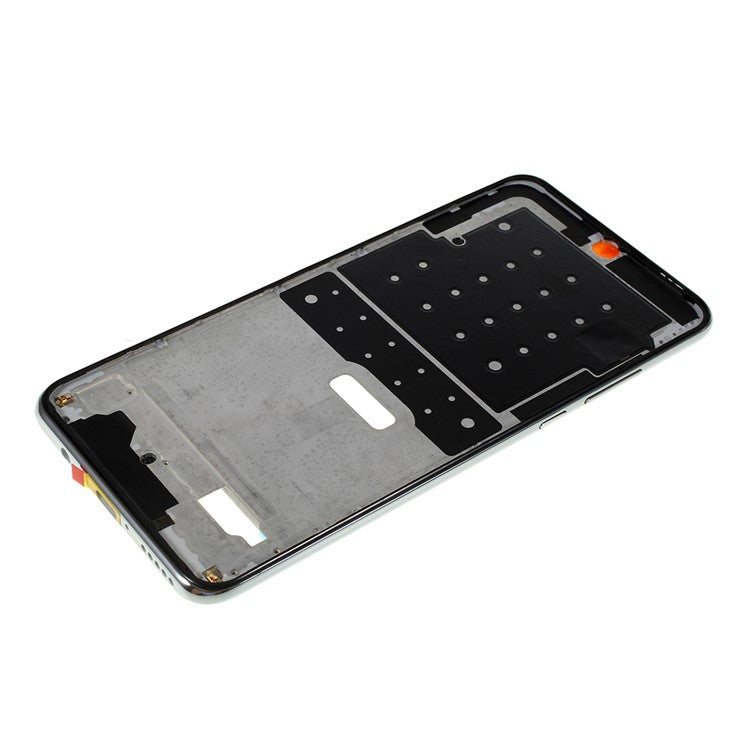 For Huawei nova 4e OEM Front Housing Frame + Earpiece Mesh Replacement Part - White