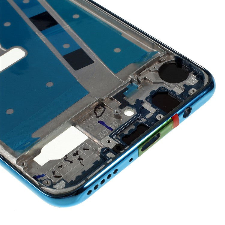 For Huawei nova 4e OEM Front Housing Frame + Earpiece Mesh Replacement Part - Blue
