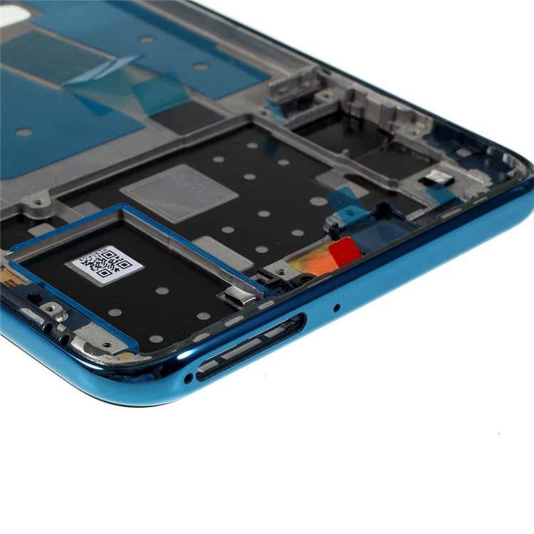 For Huawei nova 4e OEM Front Housing Frame + Earpiece Mesh Replacement Part - Blue