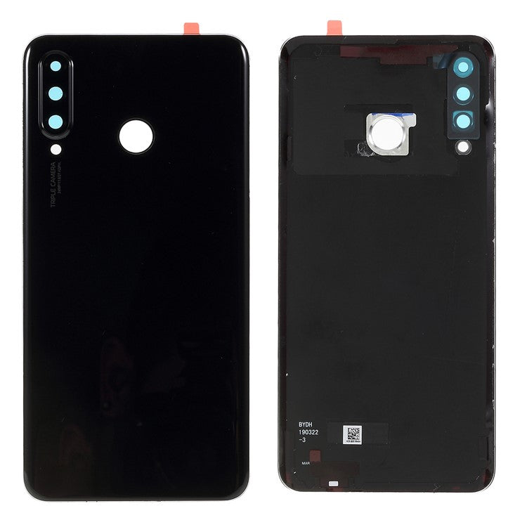 OEM Battery Housing with 24MP Camera Lens Cover for Huawei P30 Lite / nova 4e / P30 Lite New Edition - Black