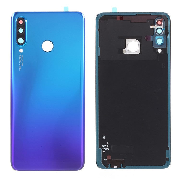 OEM Back Door Housing Replacement Part with 48MP Camera Lens Cover for Huawei P30 Lite - Blue