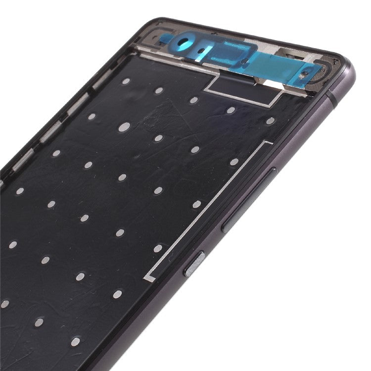 For Huawei P9 Lite/G9 Lite OEM Front Housing Frame + Earpiece Mesh Replace Part - Black