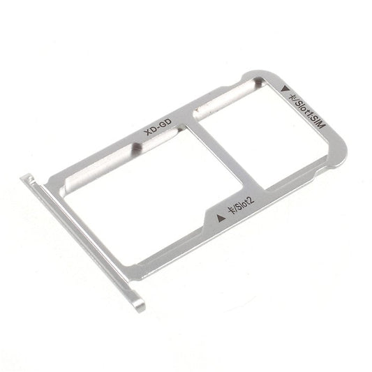 OEM SIM MicroSD Card Tray Holder Replacement for Huawei Honor 6x (2016) - Silver Color