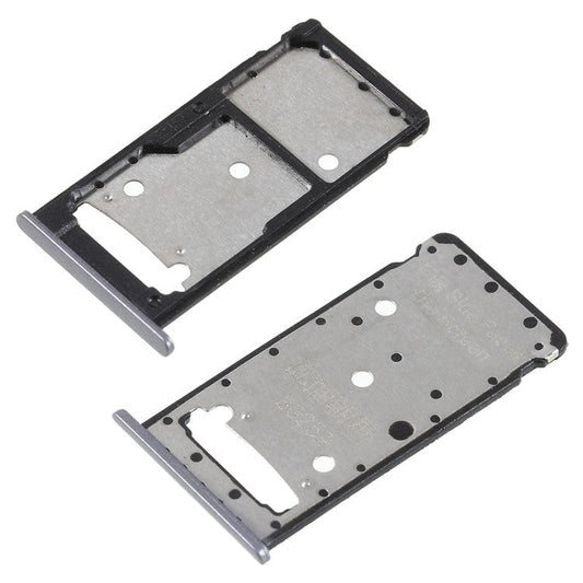 OEM Dual SIM MicroSD Card Tray Slot Holder Spare Part for Huawei Y7 Prime / Enjoy 7 Plus - Grey