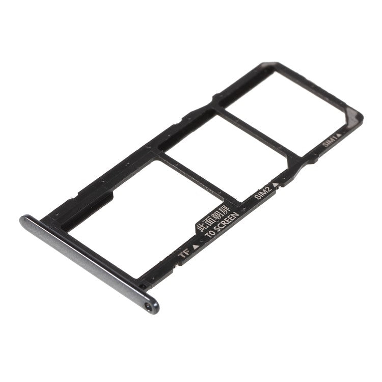 OEM Dual SIM Card + Micro SD Card Tray Holders Part for Huawei Y6 (2018) / Enjoy 8e - Black