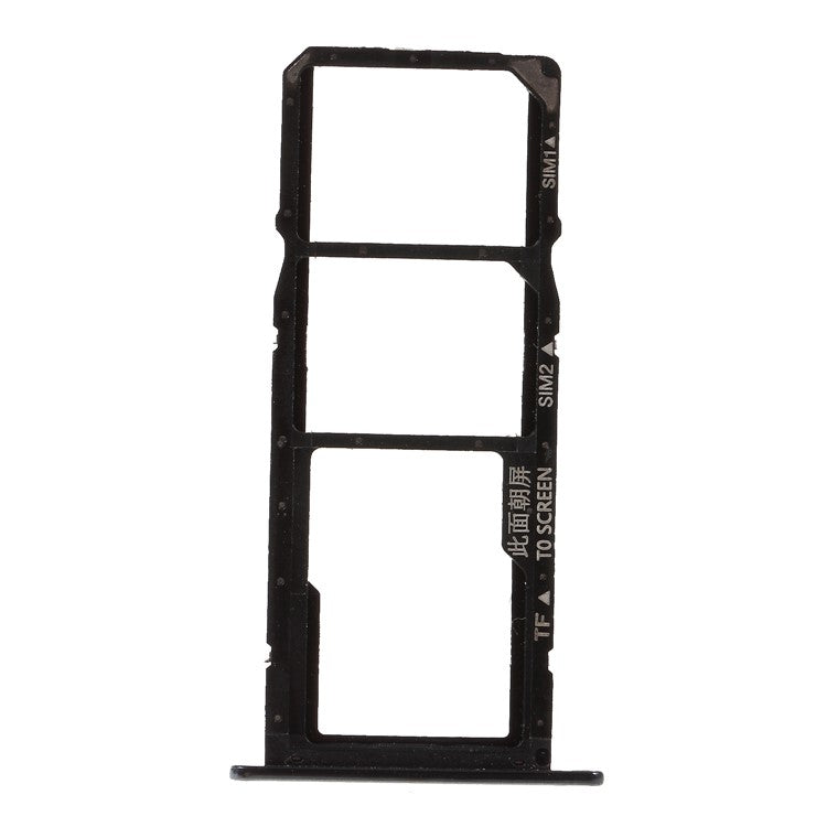 OEM Dual SIM Card + Micro SD Card Tray Holders Part for Huawei Y6 (2018) / Enjoy 8e - Black