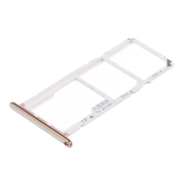OEM Dual SIM Card + Micro SD Card Tray Holders Repair Part for Huawei Y6 (2018) / Enjoy 8e - Gold