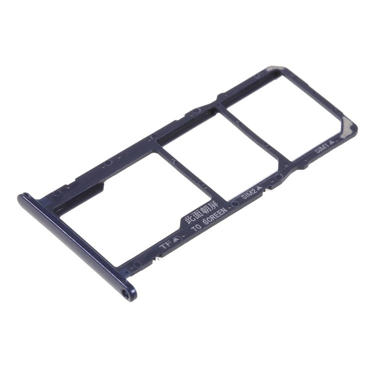 OEM Dual SIM Card + Micro SD Card Tray Holders Repair Part for Huawei Y5 (2018) - Blue