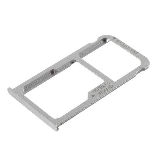 OEM Dual SIM MicroSD Card Tray Holder Slot for Huawei Mate 8 - Silver Color