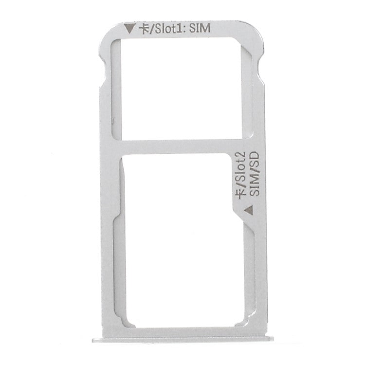 OEM Dual SIM MicroSD Card Tray Holder Slot for Huawei Mate 8 - Silver Color