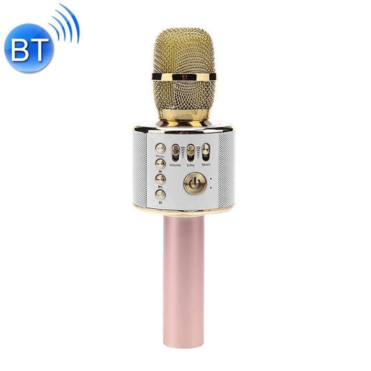 GK38 Live Karaoke Microphone Wireless Bluetooth Microphone, Support TF Card (Gold)
