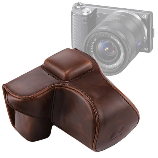 Full Body Camera PU Leather Case Bag with Strap for Sony NEX 5N / 5R / 5T (Coffee)