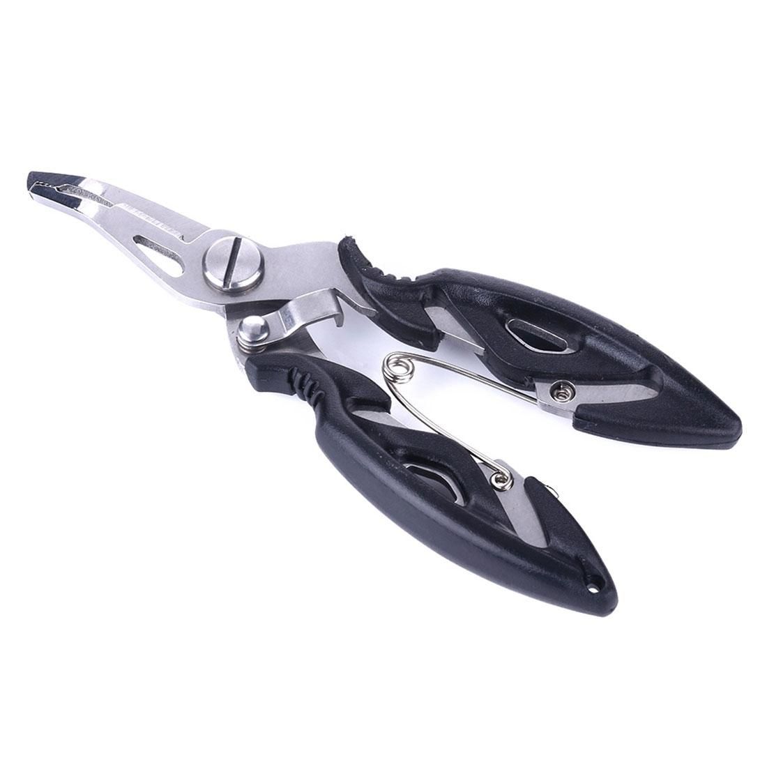HENGJIA QT014 Multifunctional Stainless Steel Jaw Fishing Pliers Scissors Hook Removal Tool Line Cutter Fishing Tackle (Red)