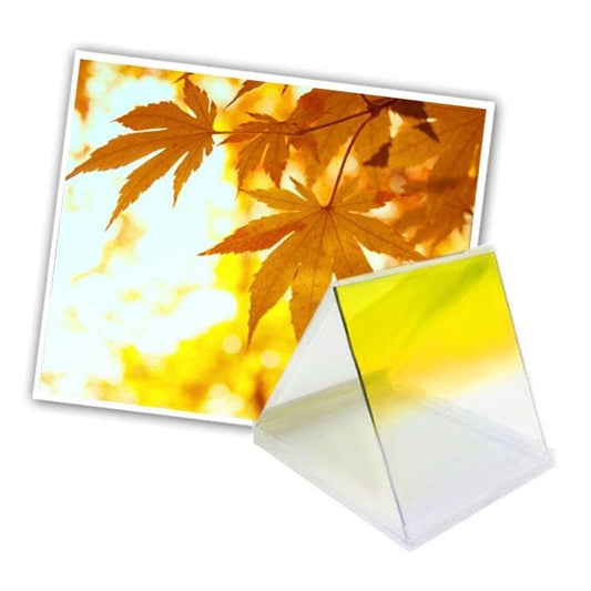 Square Gradual Change Yellow Color Lens Filter (Yellow)