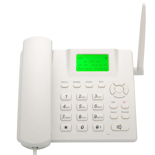 CP-M938 2.4 inch LCD Screen Wireless GSM Desk Phone with Rechargeable Battery, Support Caller ID/  Redial, Quad Band: GSM 850/900/1800/1900MHz (White)