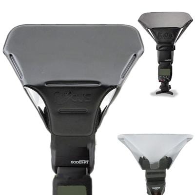 FB-20 Universal Camera Top Flash Light Speedlite Bounce Focus Flash Diffuser (Black)