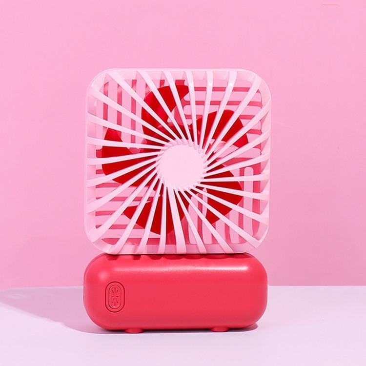 USB Charging Handheld Mini Fan Desktop Portable Small Fan (Pink)