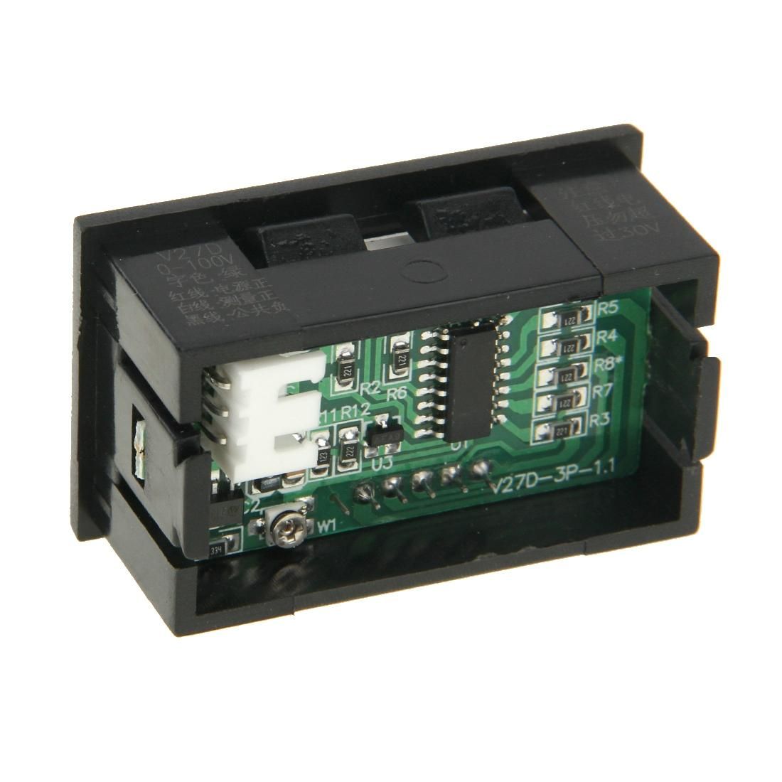 V27D 3 Wires Green Light Display Mini Digital Voltage Meter, Measure Voltage: DC 0-100V (Style3)