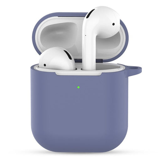 Silicone Case with Keychain for Apple AirPods with Charging Case (2019) - Dark Purple