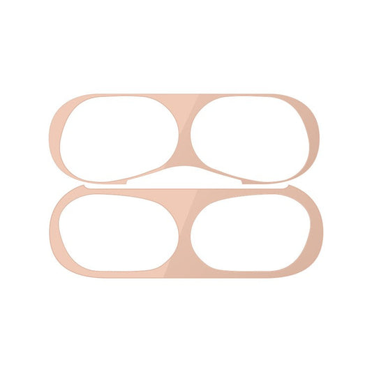 For Apple AirPods Pro Headset Protection Sticker Metal Cover - Rose Gold