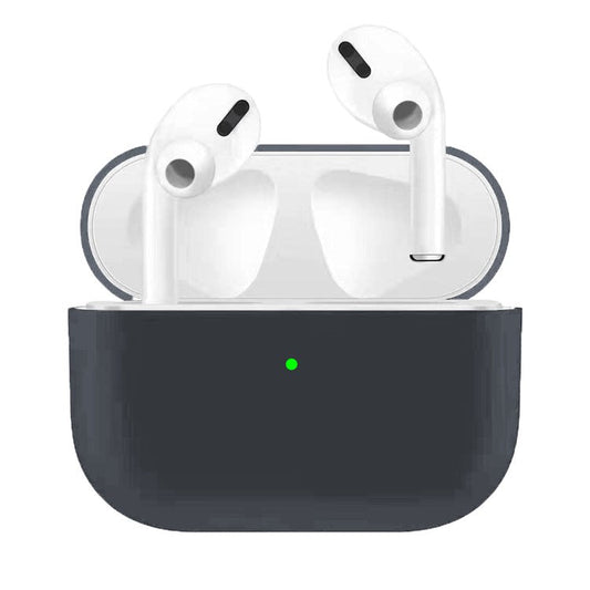 Anti-Drop / Anti-Scratch Solid Color Ultra-slim Liquid Silicone Protective Cover for Apple AirPods Pro - High Ash