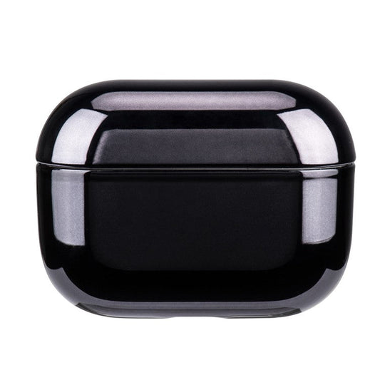 Electroplating Plastic Colorful Earphone Cover Case for Apple AirPods Pro - Black
