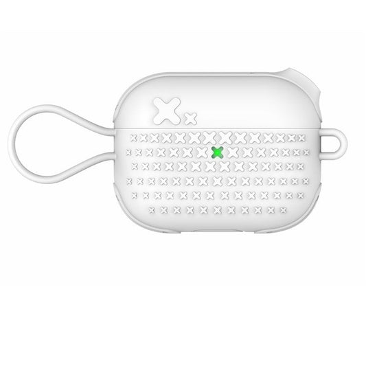 DIROSE Silicone Protective Case with Strap for Apple Airpods Pro - White