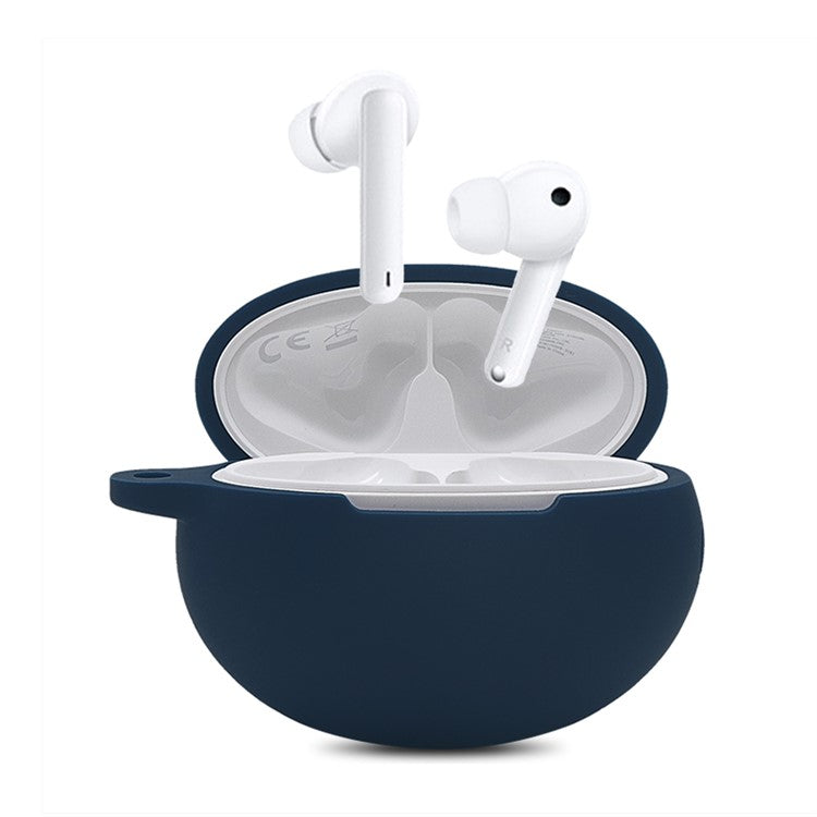 Soft Silicone Bluetooth Earphone Protective Case Dustproof Cover for Huawei FreeBuds 4i - Dark Blue