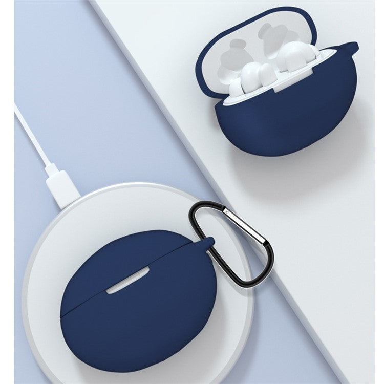 Soft Silicone Bluetooth Earphone Protective Case Dustproof Cover for Huawei FreeBuds 4i - Purple