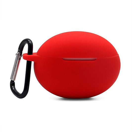 Soft Silicone Bluetooth Earphone Protective Case Dustproof Cover for Huawei FreeBuds 4i - Red