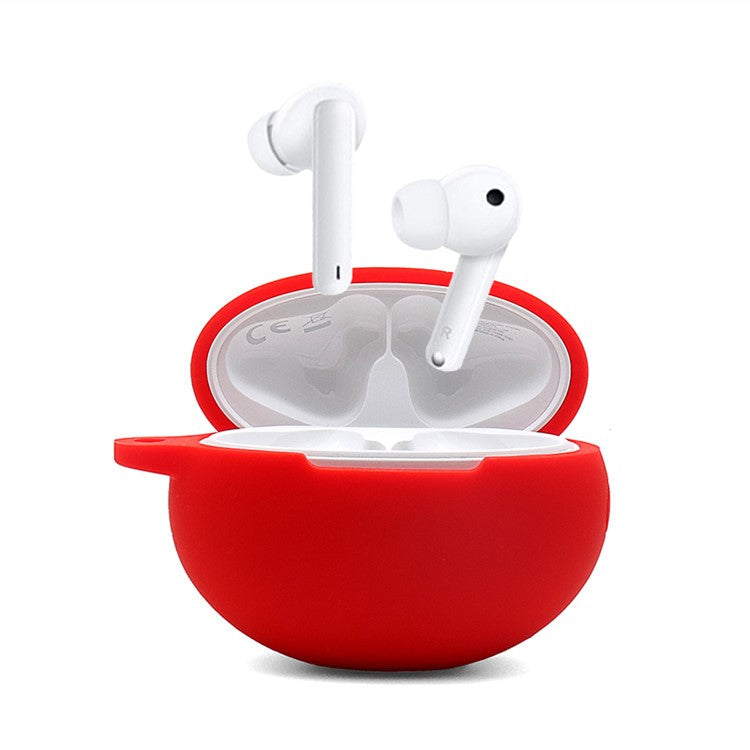Soft Silicone Bluetooth Earphone Protective Case Dustproof Cover for Huawei FreeBuds 4i - Red
