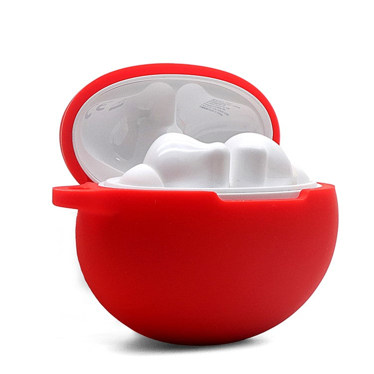 Soft Silicone Bluetooth Earphone Protective Case Dustproof Cover for Huawei FreeBuds 4i - Red