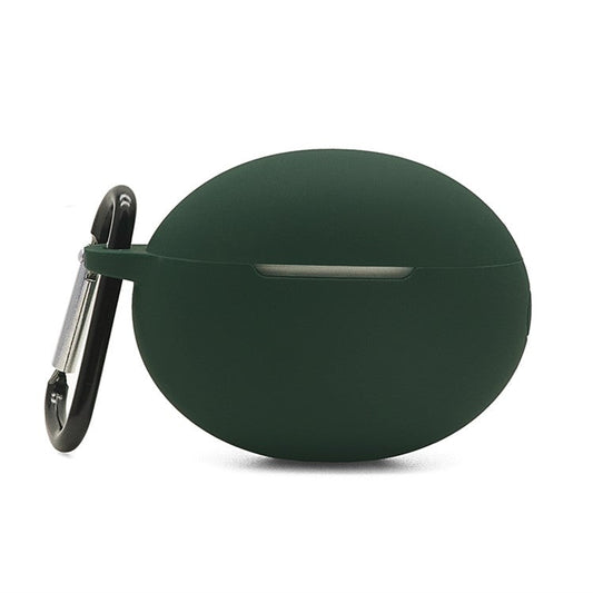 Soft Silicone Bluetooth Earphone Protective Case Dustproof Cover for Huawei FreeBuds 4i - Midnight Green