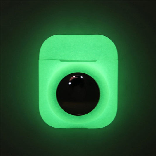 2-in-1 Silicone Protective Cover Case for Apple AirPods with Charging Case (2016)/(2019) / AirPods with Wireless Charging Case (2019) + AirTag - Luminous Green