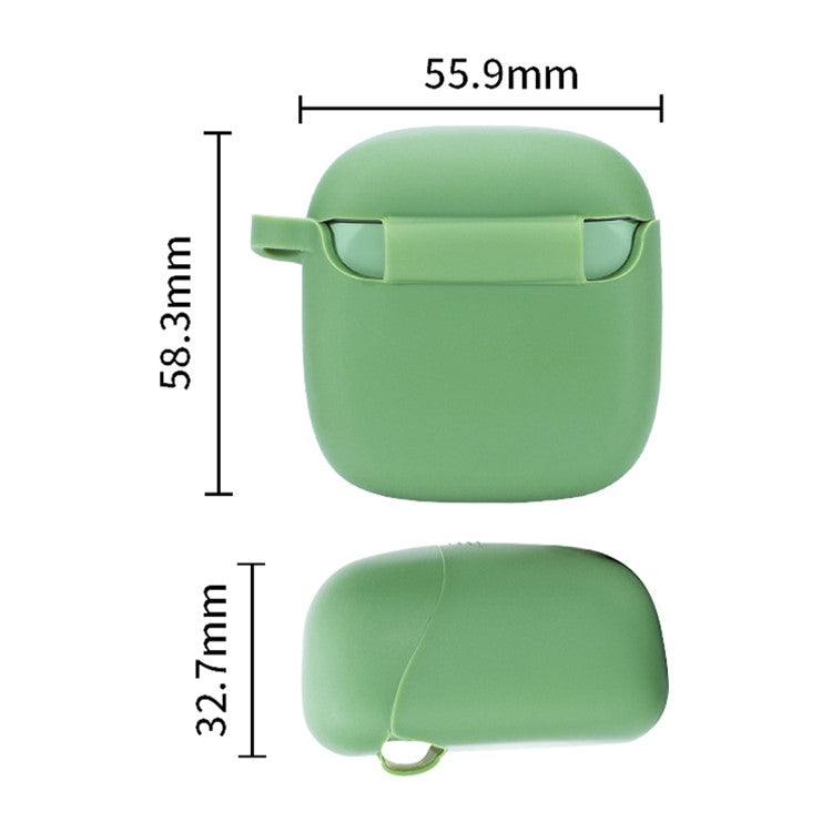 Durable Silicone Bluetooth Earphone Case Protective Cover Shell with Anti-lost Buckle for JBL TUNE220TWS - Dark Blue