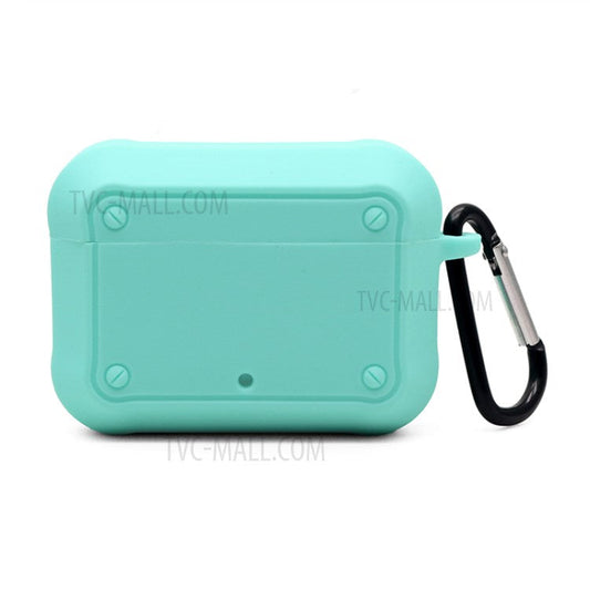 Portable Silicone Wireless Bluetooth Earphone Carrying Case Storage Bag with Anti-lost Buckle for Beats Studio Buds - Mint Green