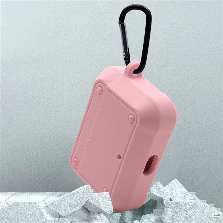 Portable Silicone Wireless Bluetooth Earphone Carrying Case Storage Bag with Anti-lost Buckle for Beats Studio Buds - Red
