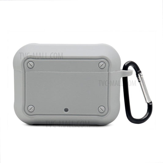 Portable Silicone Wireless Bluetooth Earphone Carrying Case Storage Bag with Anti-lost Buckle for Beats Studio Buds - Grey